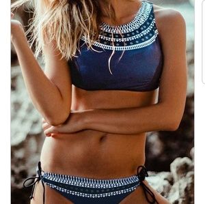 Darling lace up back bikini set.